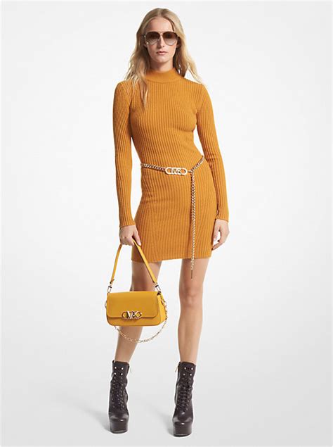 michael kors merino wool dress|Merino Wool Blend Dress .